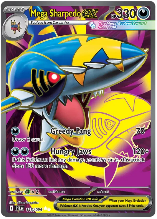 Mega Sharpedo ex 113/094 Phantasmal Flames