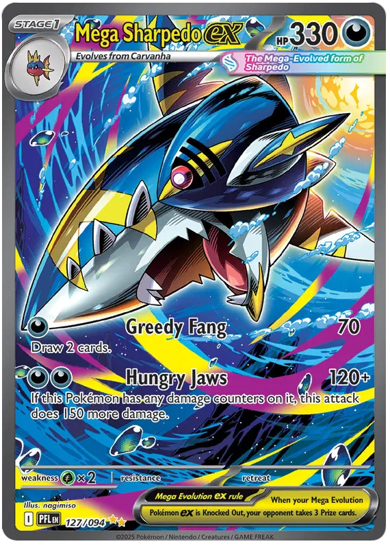 Mega Sharpedo ex 127/094 Phantasmal Flames
