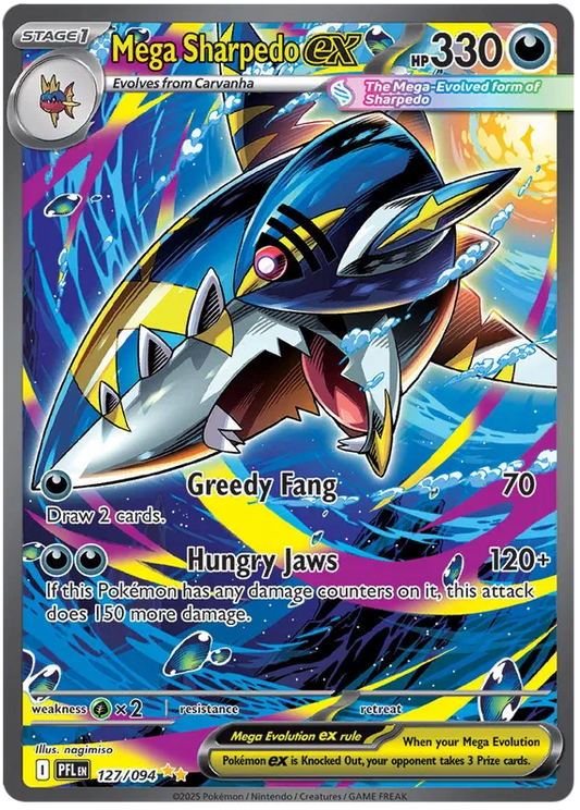 Mega Sharpedo ex 127/094 Phantasmal Flames