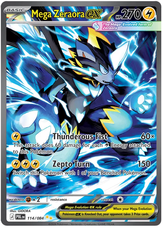 Mega Zeraora ex 114/084 Pitch Black