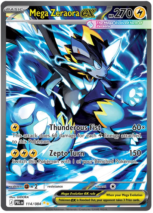 Mega Zeraora ex 114/084 Pitch Black