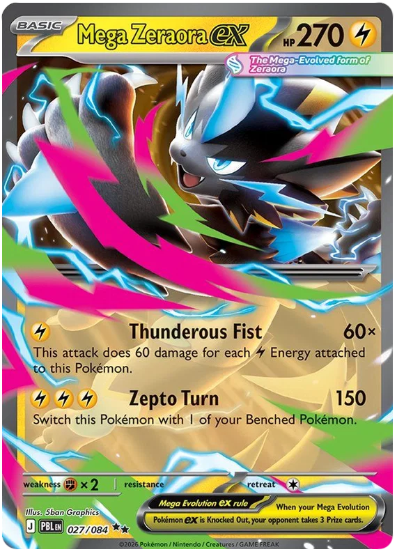 Mega Zeraora ex 027/084 Pitch Black
