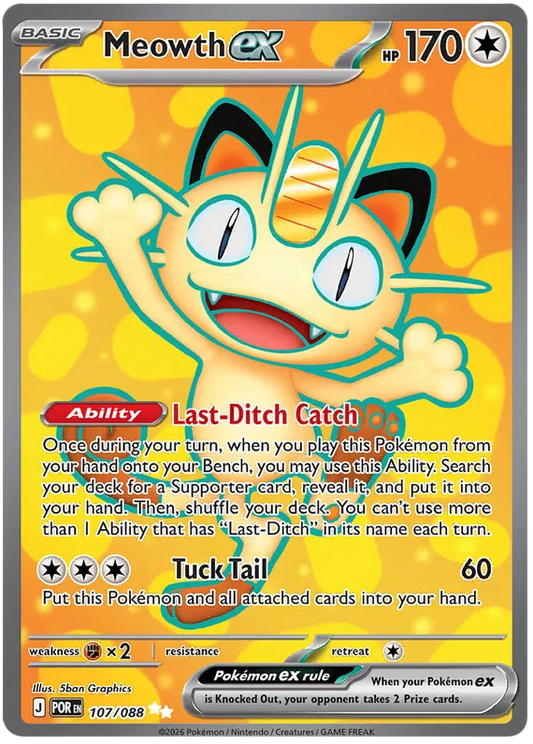 Meowth ex 107/088 Perfect Order