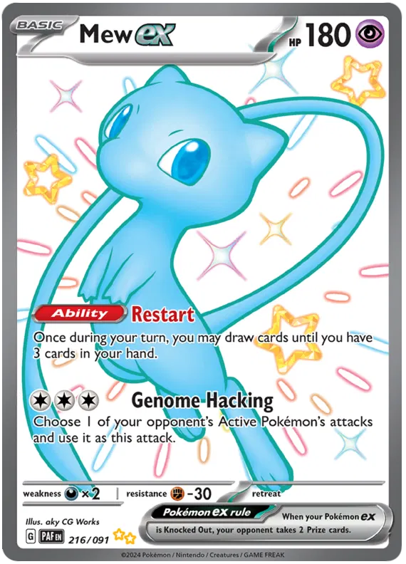 Mew ex 216/091 Paldean Fates