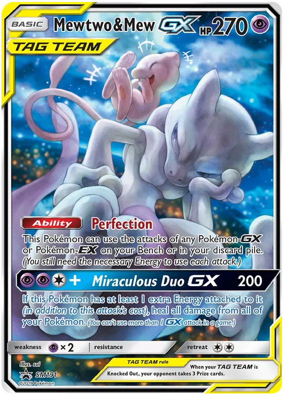 Mewtwo & Mew GX SM191 Sun & Moon Promos