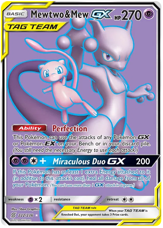 Mewtwo & Mew GX 222/236 Unified Minds