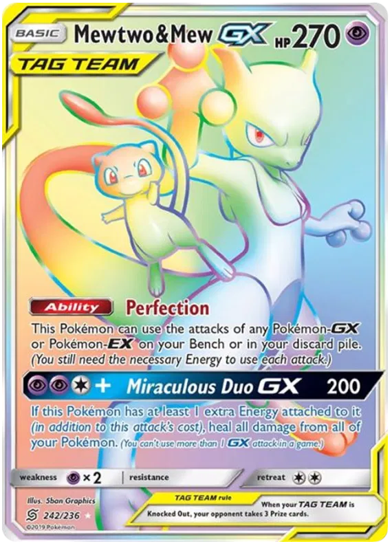 Mewtwo & Mew GX 242/236 Unified Minds