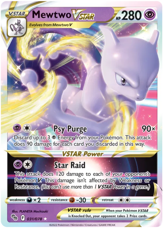 Mewtwo VSTAR 031/078 Pokemon Go