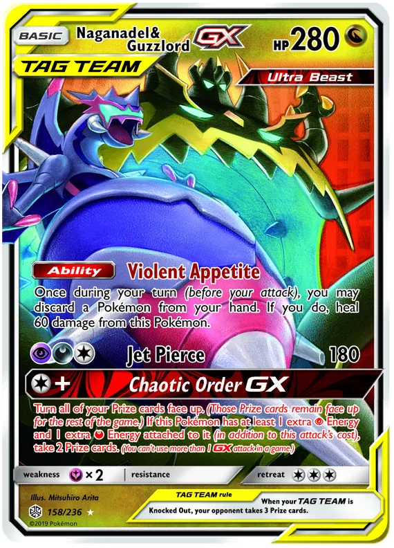 Naganadel & Guzzlord GX 158/236 Cosmic Eclipse