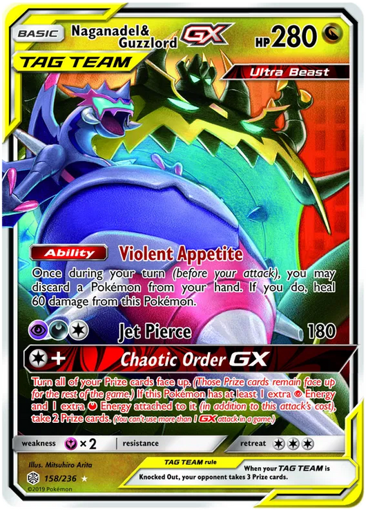 Naganadel & Guzzlord GX 158/236 Cosmic Eclipse