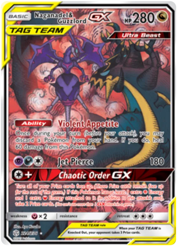 Naganadel & Guzzlord GX 224/236 Cosmic Eclipse