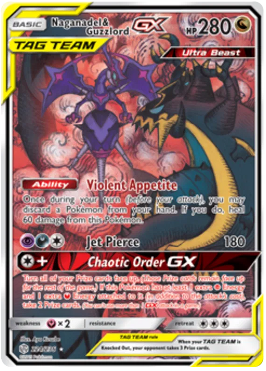 Naganadel & Guzzlord GX 224/236 Cosmic Eclipse