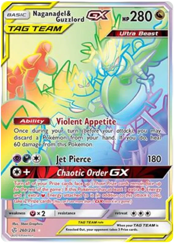 Naganadel & Guzzlord GX 260/236 Cosmic Eclipse