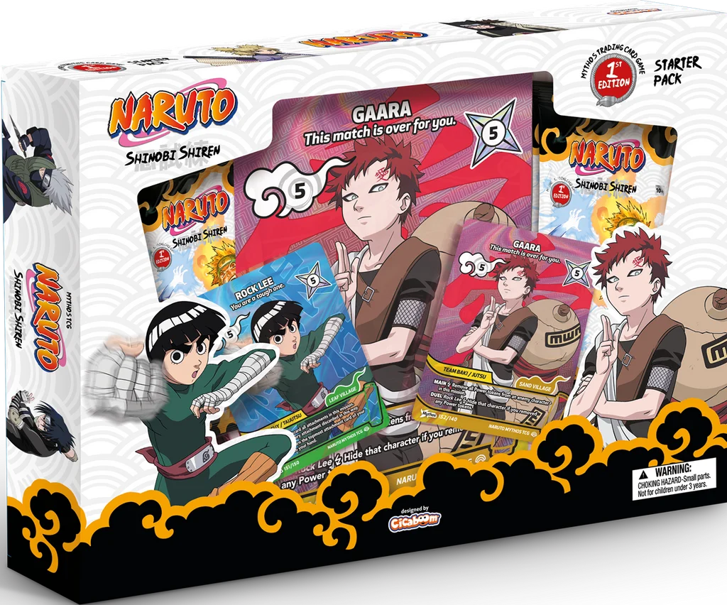 (Preorder) Naruto Mythos TCG: Set 2 Shinobi Shiren, 1st Edition Gaara vs Rock Lee Starter Pack