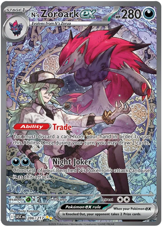 N's Zoroark ex 286/217 Ascended Heroes