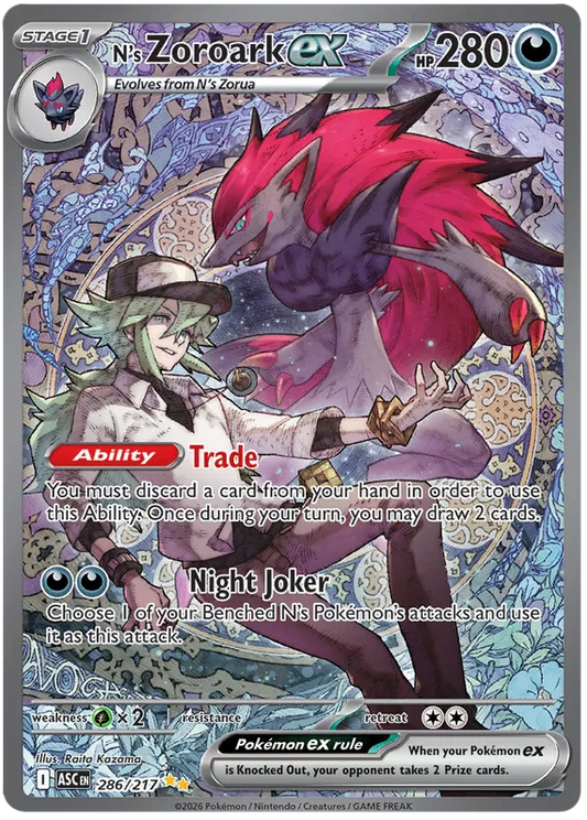 N's Zoroark ex 286/217 Ascended Heroes