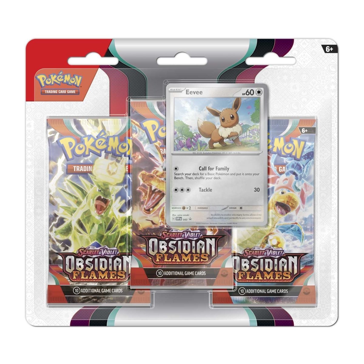 Obsidian Flames 3-pack Blister Eevee