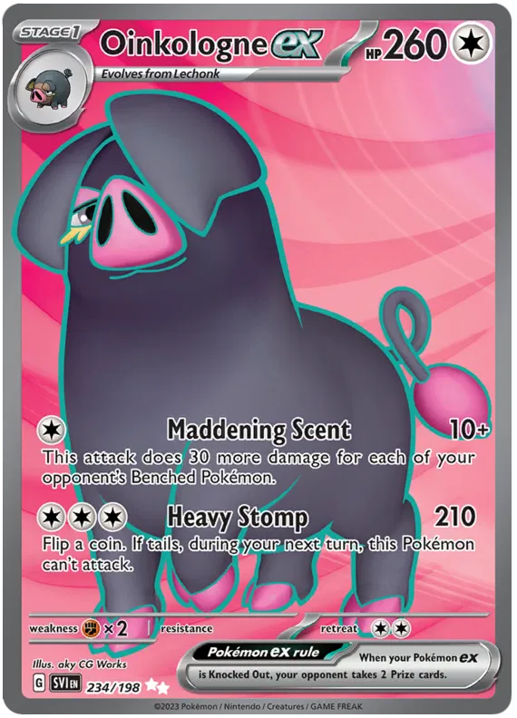Oinkologne ex 234/198 Scarlet & Violet Base Set