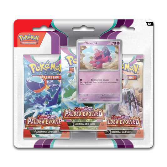 Paldea Evolved 3-pack Blister Tinkatink