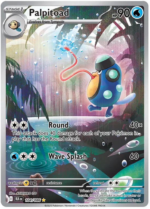 Palpitoad 104/086 Black Bolt
