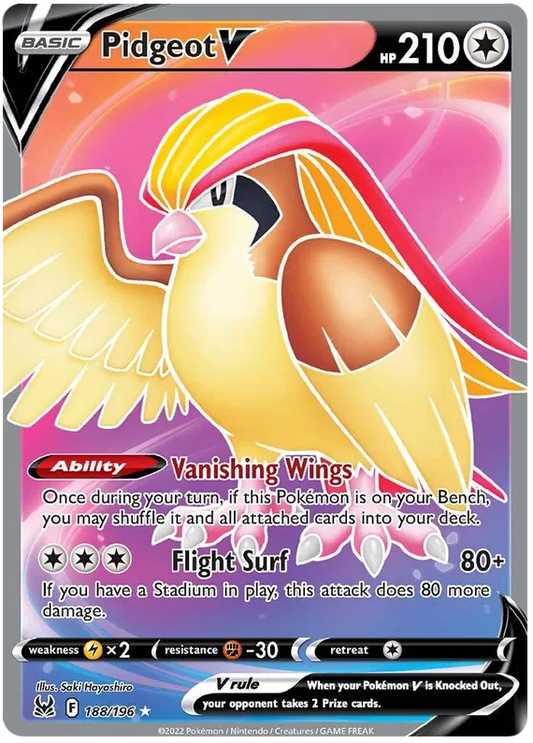 Pidgeot V 188/196 Lost Origin