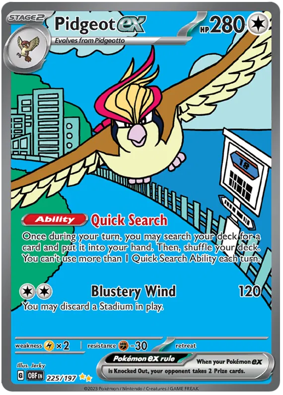 Pidgeot ex 225/197 Obsidian Flames