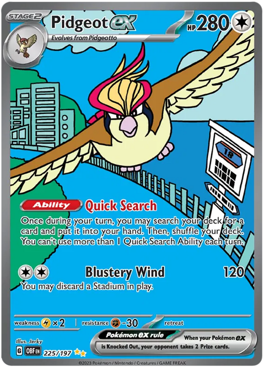 Pidgeot ex 225/197 Obsidian Flames