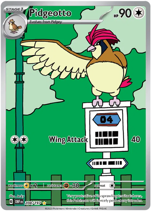 Pidgeotto 208/197 Obsidian Flames