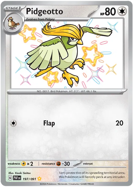Pidgeotto 197/091 Paldean Fates