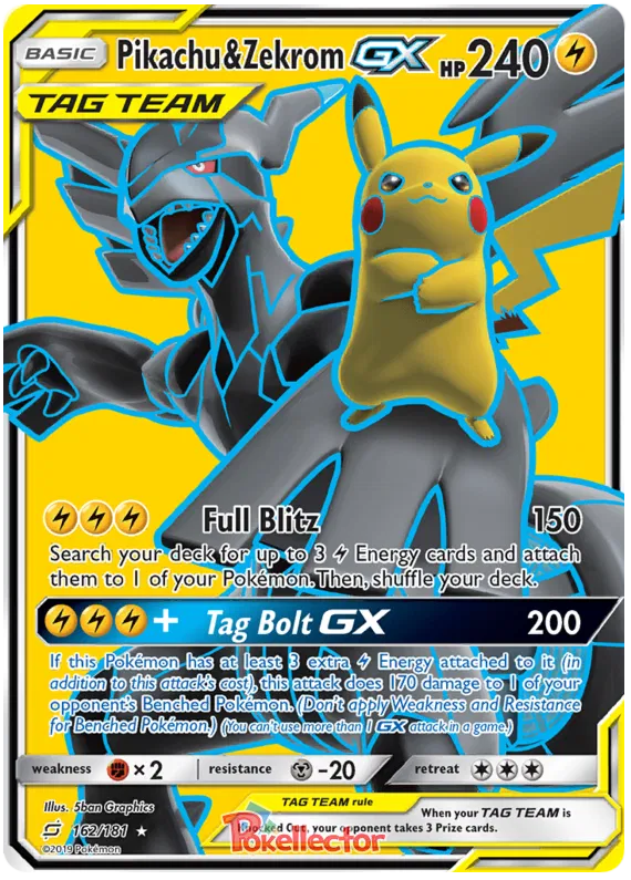 Pikachu & Zekrom GX 162/181 Team Up