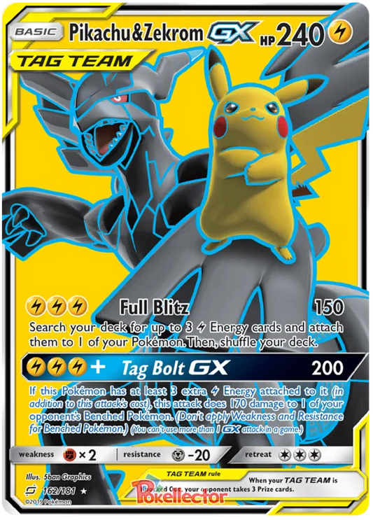 Pikachu & Zekrom GX 162/181 Team Up