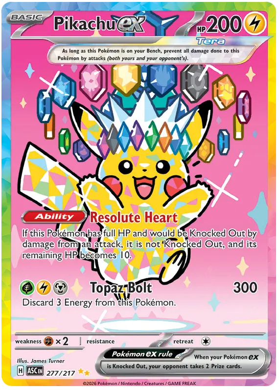 Pikachu ex 277/217 Ascended Heroes