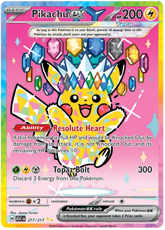 Pikachu ex 277/217 Ascended Heroes
