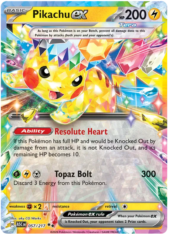 Pikachu ex 057/217 Ascended Heroes