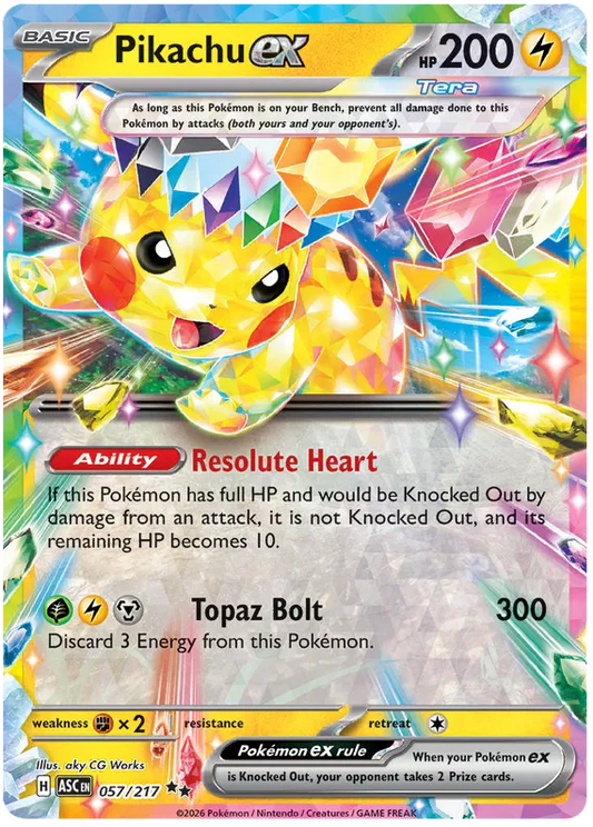 Pikachu ex 057/217 Ascended Heroes