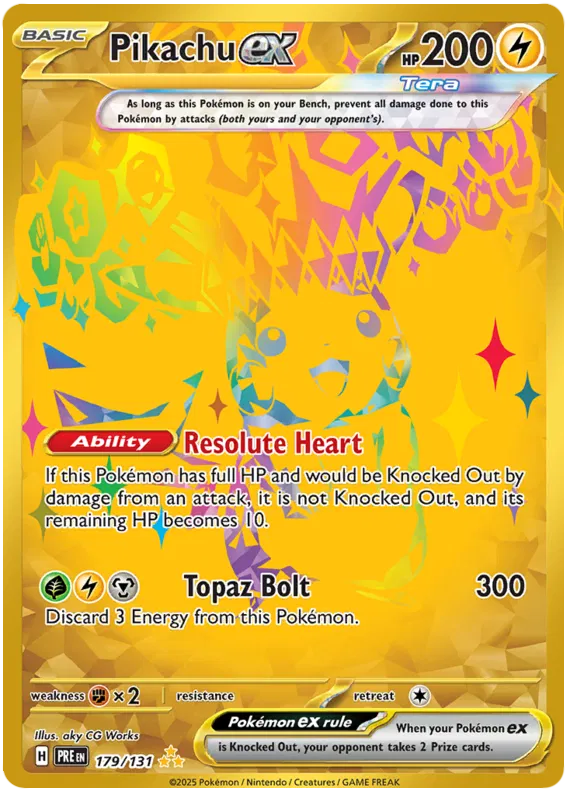 Pikachu ex 179/131 Prismatic Evolutions