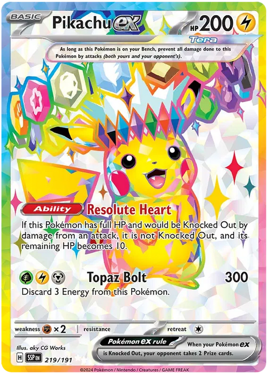 Pikachu ex 219/191 Surging Sparks