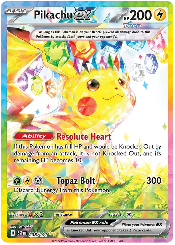 Pikachu ex 238/191 Surging Sparks