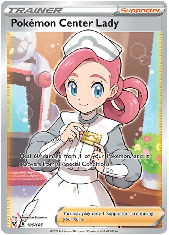 Pokémon Center Lady 185/185 Sword & Shield Vivid Voltage
