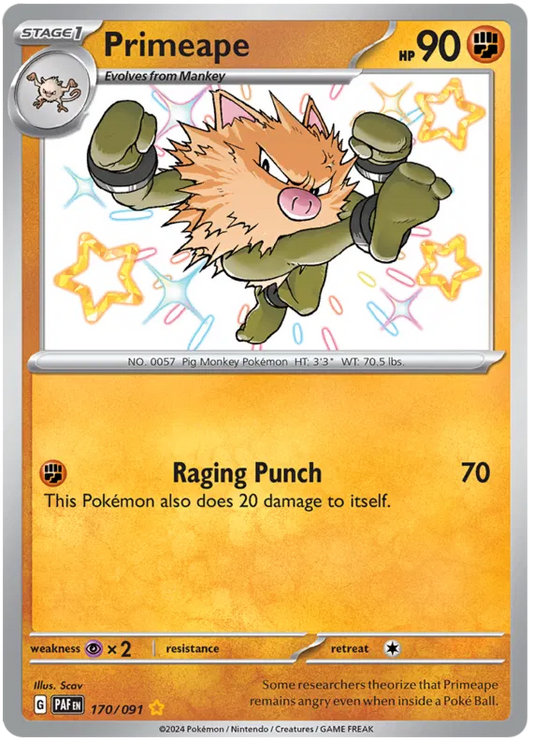 Primeape 170/091 Paldean Fates