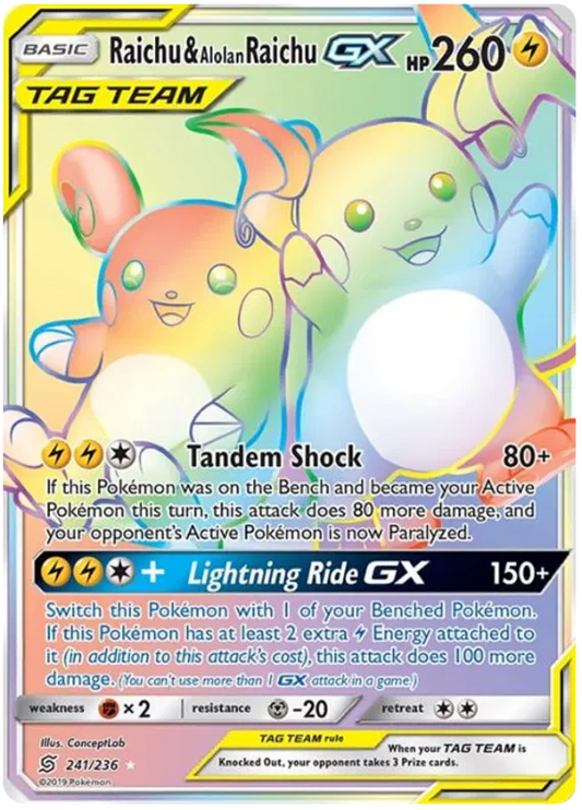 Raichu & Alolan Raichu GX 241/236 Unified Minds