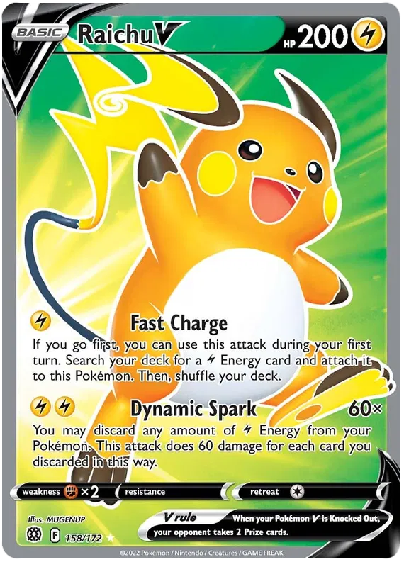 Raichu V 158/172 Sword & Shield Brilliant Stars