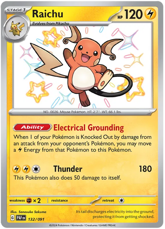 Raichu 132/091 Paldean Fates