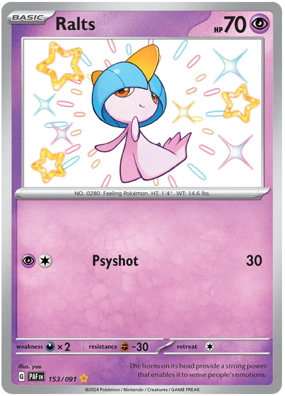 Ralts 153/091 Paldean Fates