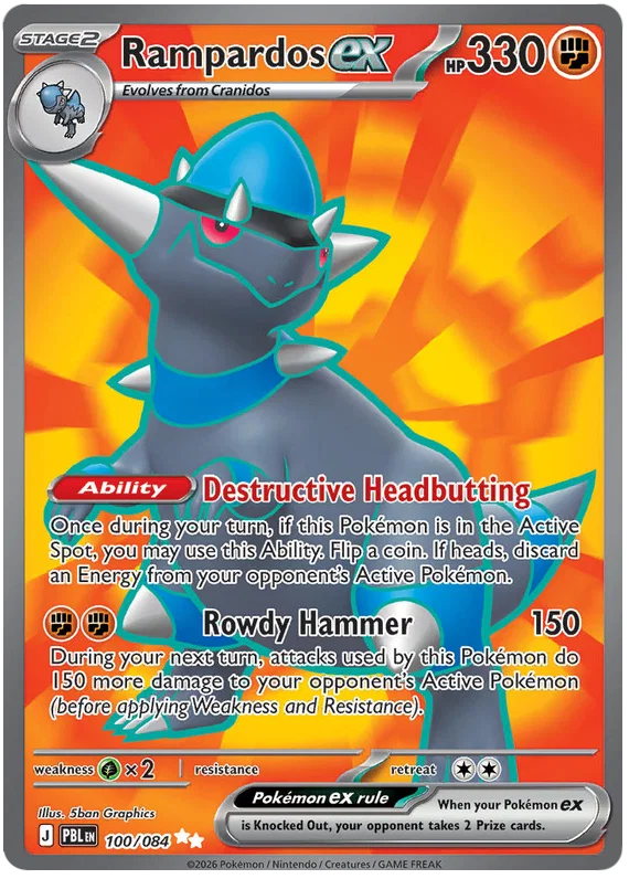 Rampardos ex 100/084 Pitch Black