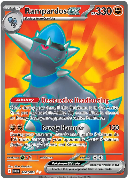Rampardos ex 100/084 Pitch Black
