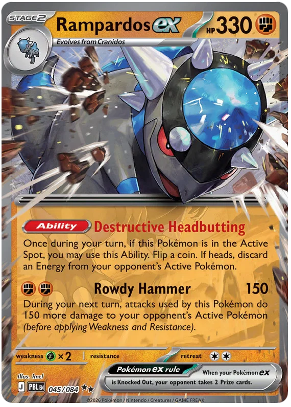 Rampardos ex 045/084 Pitch Black