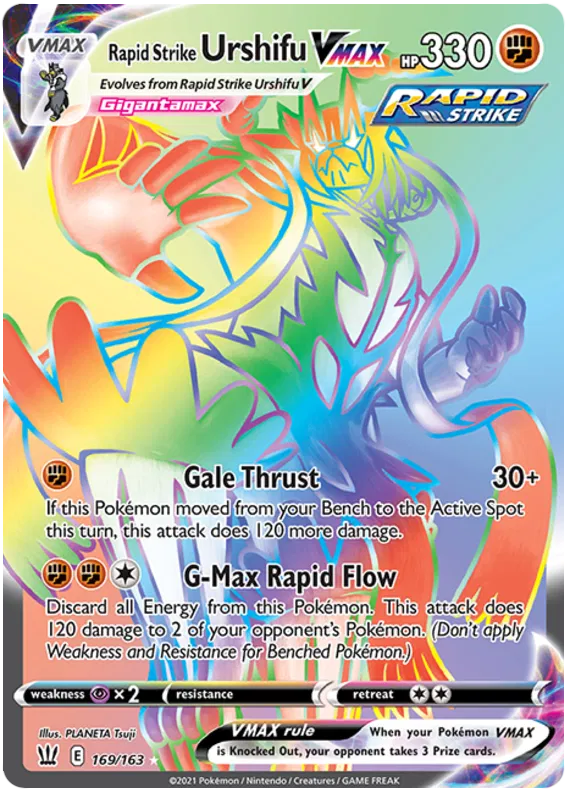 Rapid Strike Usrhifu VMAX 169/163 Sword & Shield Battle Styles