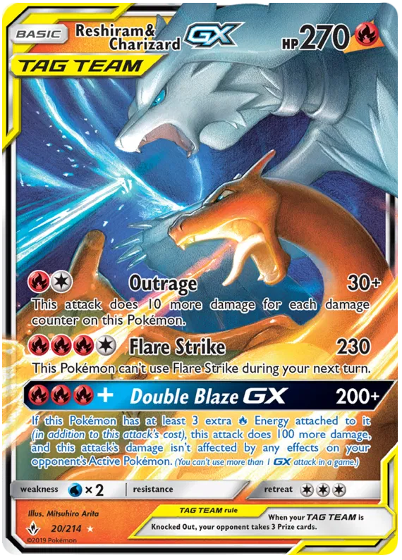 Reshiram & Charizard GX 20/214 Unbroken Bonds