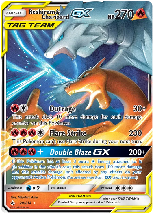 Reshiram & Charizard GX 20/214 Unbroken Bonds